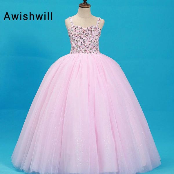 real pictures spgahetti strap beaded tulle floor length girl communion dresses ball gown pink flower girl dresses for wedding, Red;yellow
real pictures spgahetti strap beaded tulle floor length girl communion dresses ball gown pink flower girl dresses for wedding, Red;yellow