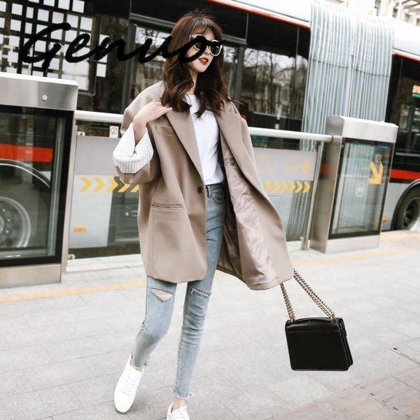 genuo new 2020 autumn oversize blazer light khaki suit woman cold wind western-style clothes loose coat womens and blouse1, White;black
genuo new 2020 autumn oversize blazer light khaki suit woman cold wind western-style clothes loose coat womens and blouse1, White;black