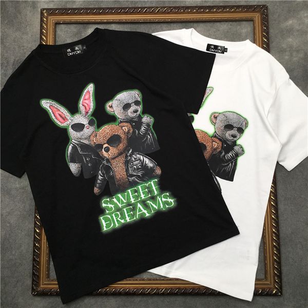 men's short-sleeved t-shirt sweet dreams bear rabbit pattern women shirts|streetwear 2191001653 yca3, White;black
men's short-sleeved t-shirt sweet dreams bear rabbit pattern women shirts|streetwear 2191001653 yca3, White;black
