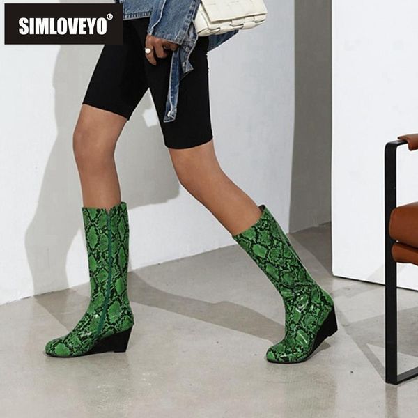 boots simloveyo 2021 ladies mid-calf round toe 6cm wedges snake print zip stylish cool wide size 43 party warm spring b21671, Black
boots simloveyo 2021 ladies mid-calf round toe 6cm wedges snake print zip stylish cool wide size 43 party warm spring b21671, Black