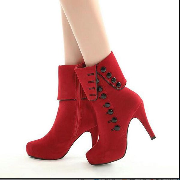new women boots high heels 2020 fashion red shoes woman platform flock buckle winter boots ladies shoes womens, Black
new women boots high heels 2020 fashion red shoes woman platform flock buckle winter boots ladies shoes womens, Black