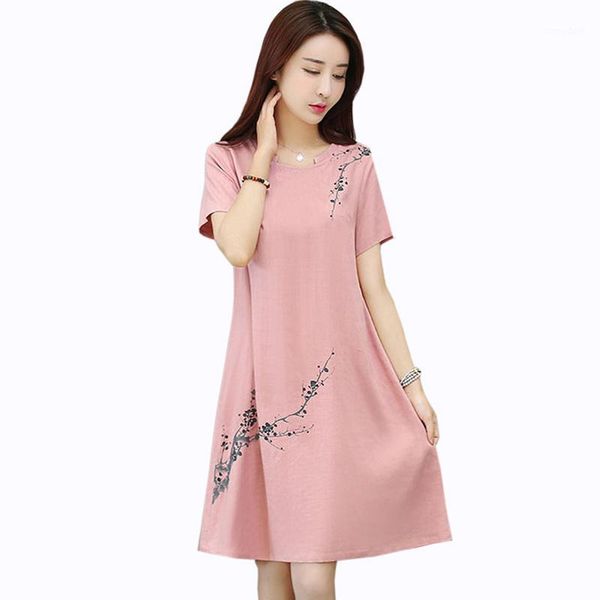 casual dresses cotton and linen dress women 2021 summer loose print a-line vintage temperament o-neck short sleeve women1, Black;gray
casual dresses cotton and linen dress women 2021 summer loose print a-line vintage temperament o-neck short sleeve women1, Black;gray