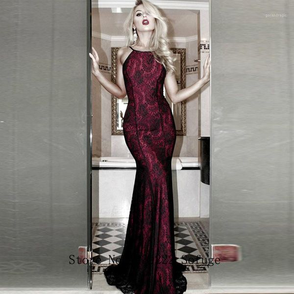 burgundy halter lace evening dresses prom backless mermaid arabic vestidos de fiesta de noche robe soiree plus1, White;black
burgundy halter lace evening dresses prom backless mermaid arabic vestidos de fiesta de noche robe soiree plus1, White;black