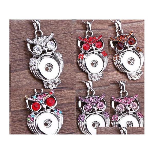 2020 multicolor owl ginger snap button pendants necklace with crystal jewelry interchangeable jewerly 6 colors for choices qh2vk, Silver
2020 multicolor owl ginger snap button pendants necklace with crystal jewelry interchangeable jewerly 6 colors for choices qh2vk, Silver