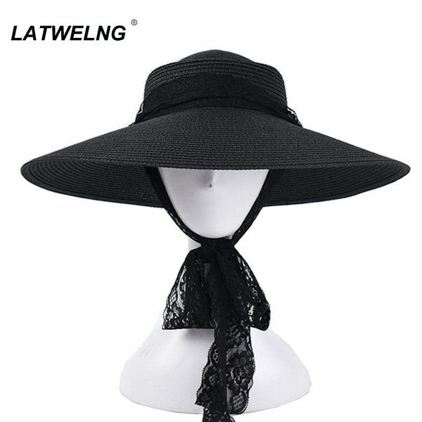wide brim hats 2021 ins fashion big sun hat for women lace straps black beach vintage summer uv wholesale s1091, Blue;gray
wide brim hats 2021 ins fashion big sun hat for women lace straps black beach vintage summer uv wholesale s1091, Blue;gray