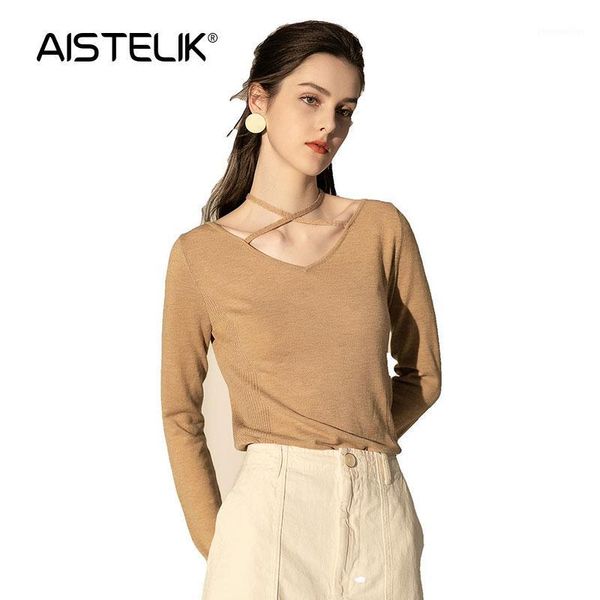 women's sweaters aistelik 2021 autumn women's fashion cross v-neck hanging neck long-sleeved sweater beautiful trendy1, White;black
women's sweaters aistelik 2021 autumn women's fashion cross v-neck hanging neck long-sleeved sweater beautiful trendy1, White;black