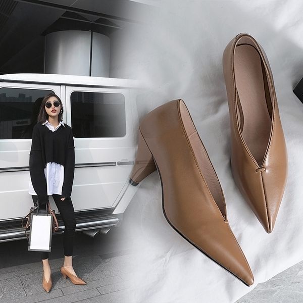 vangull women genuine leather shoes cow leather sheep suede spike heels pointed toe women pumps professional office career y200111, Black
vangull women genuine leather shoes cow leather sheep suede spike heels pointed toe women pumps professional office career y200111, Black