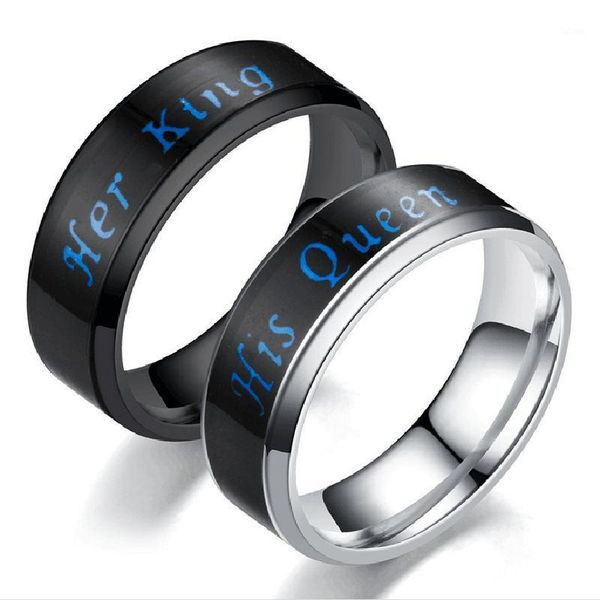 fashion black ring blue letter her king his queen stainless steel couple rings for men women love ring jewelry bague homme1, Slivery;golden
fashion black ring blue letter her king his queen stainless steel couple rings for men women love ring jewelry bague homme1, Slivery;golden