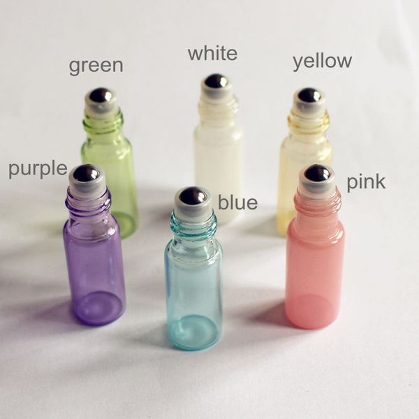 50pcs/lot colorful 5ml glass perfume roll on bottle with stainless steel ball and key chain roller essential oil bottle
50pcs/lot colorful 5ml glass perfume roll on bottle with stainless steel ball and key chain roller essential oil bottle