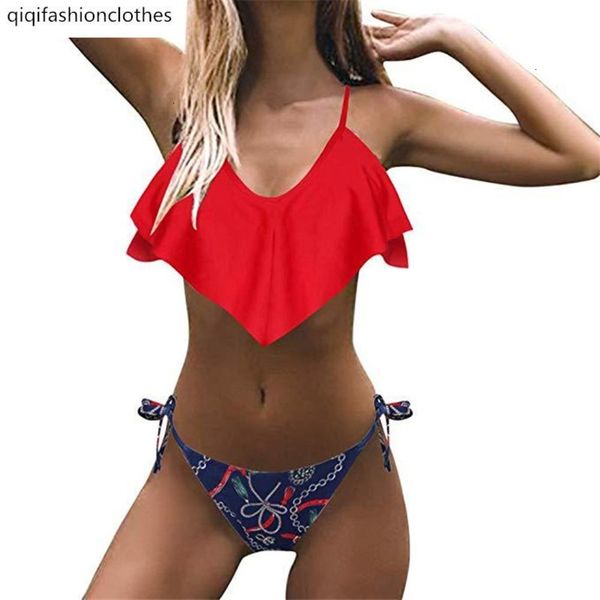 single ruffle adjustable bandage shorts triangle bikini swimsuit female, White;black
single ruffle adjustable bandage shorts triangle bikini swimsuit female, White;black