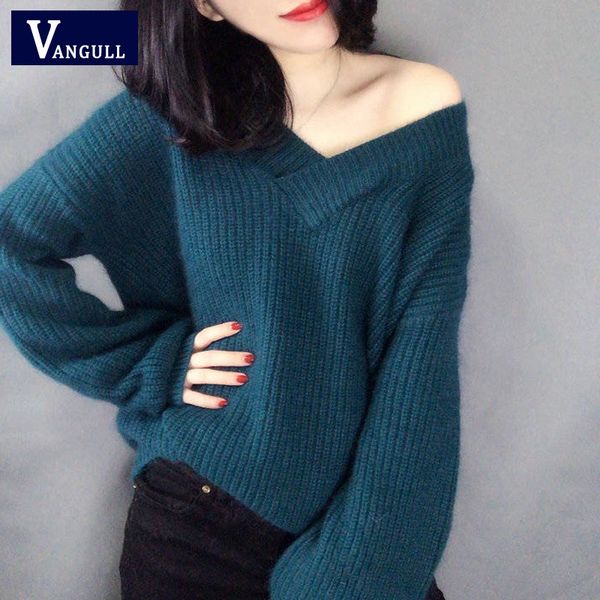 vangull women solid v neck sweater autumn winter long sleeve pullovers basic knitted thick warm jumper stretch female 200929, White;black
vangull women solid v neck sweater autumn winter long sleeve pullovers basic knitted thick warm jumper stretch female 200929, White;black