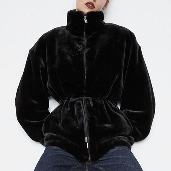 hadara fashion black faux fur soft coats women elegant casual zipper closure jackets women collected waisted coats ladies
hadara fashion black faux fur soft coats women elegant casual zipper closure jackets women collected waisted coats ladies