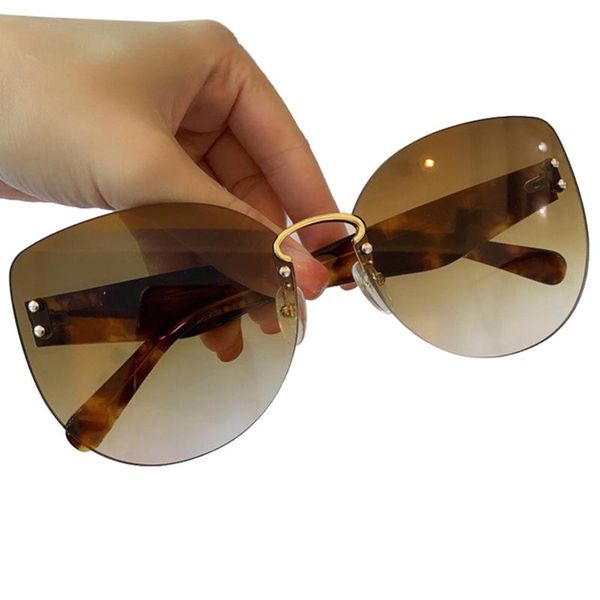big rimless sunglasses women 2021 oversized brand designer gradient oval sunglasses luxury female oculos, White;black
big rimless sunglasses women 2021 oversized brand designer gradient oval sunglasses luxury female oculos, White;black