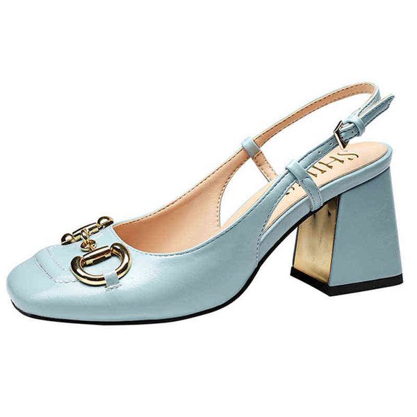 31-43 big size and small size sandals women's 2021 summer thick heel back empty square buckle sandals high heel women's shoes y220, Black
31-43 big size and small size sandals women's 2021 summer thick heel back empty square buckle sandals high heel women's shoes y220, Black
