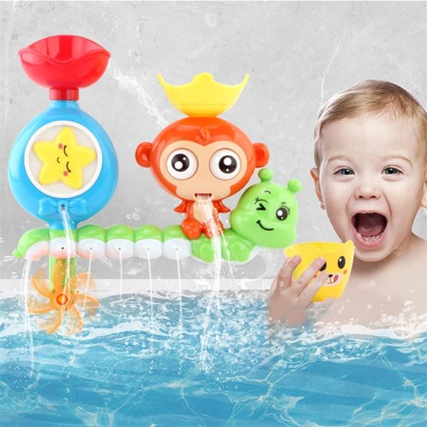 baby toys monkey water spray turn around bath toys for children kids in bathroom play water bathing shower educational kids toy lj201019