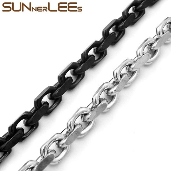 sunnerlees jewelry stainless steel necklace 8mm link chain black silver color men women gift sc914 n
sunnerlees jewelry stainless steel necklace 8mm link chain black silver color men women gift sc914 n