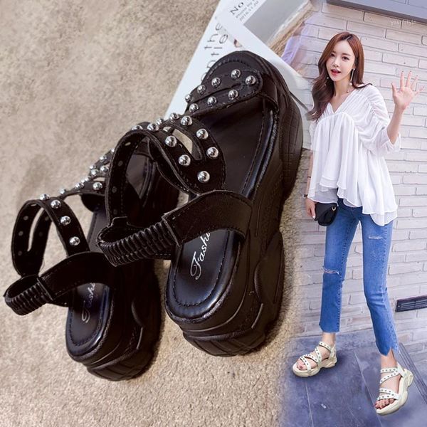 platform sandals women's summer 2020 new wild fairy trend sandals wedge students sports z6151, Black
platform sandals women's summer 2020 new wild fairy trend sandals wedge students sports z6151, Black