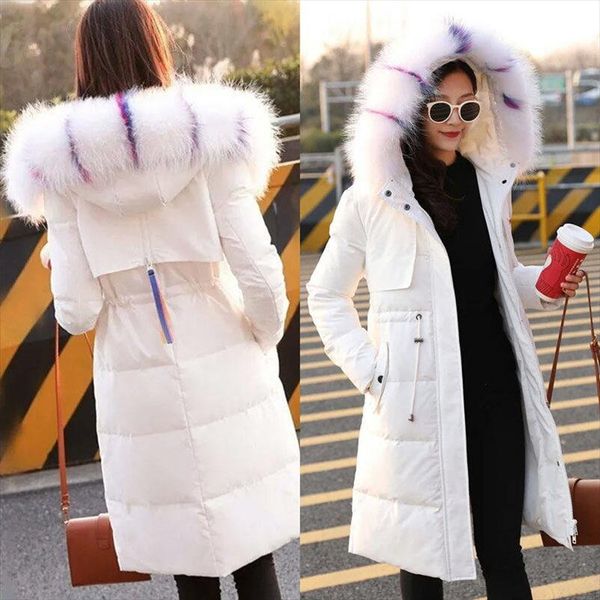 fashionable hooded down coat ladies parker jacket large collar trim winter warm fur lined coats, Black
fashionable hooded down coat ladies parker jacket large collar trim winter warm fur lined coats, Black