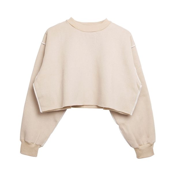 new s-xl 9 colors solid khaki women autumn winter casual pullover long sleeve loose cropped sweatshirt female crop 201102, Black
new s-xl 9 colors solid khaki women autumn winter casual pullover long sleeve loose cropped sweatshirt female crop 201102, Black