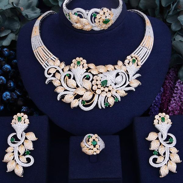 godki luxury shinning flower leaf women wedding naija bridal cubic zirconia necklace dubai dress jewelry set, Silver
godki luxury shinning flower leaf women wedding naija bridal cubic zirconia necklace dubai dress jewelry set, Silver