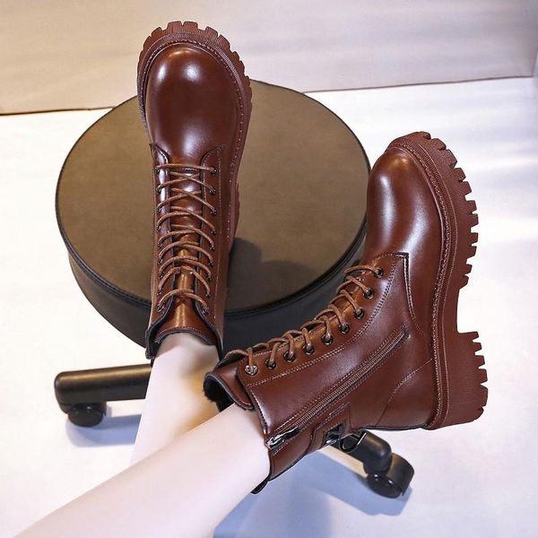 boots women ankle snow leather chunky winter shoes platform high heel motorcycle female fashion brand, Black
boots women ankle snow leather chunky winter shoes platform high heel motorcycle female fashion brand, Black