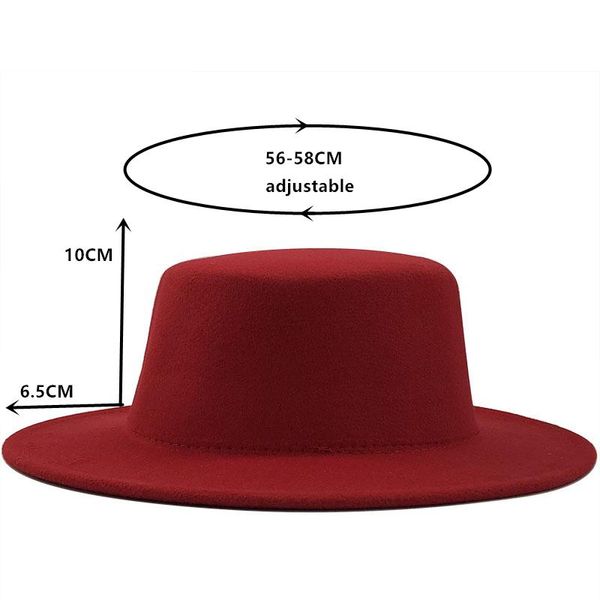 new classic solid color войлок fedoras hat мужчины женщины искусственный полушерстяные джаз cap широкий брим простая церковь derby flat top, Black;white
new classic solid color войлок fedoras hat мужчины женщины искусственный полушерстяные джаз cap широкий брим простая церковь derby flat top, Black;white