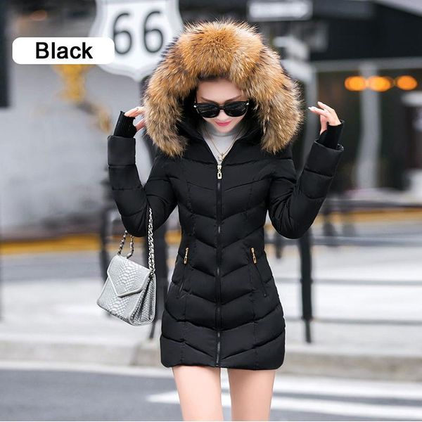 women's down & parkas casual winter jacket women long parka fur collar slim woman coat 2021 fashion female cotton padded warm, Black
women's down & parkas casual winter jacket women long parka fur collar slim woman coat 2021 fashion female cotton padded warm, Black