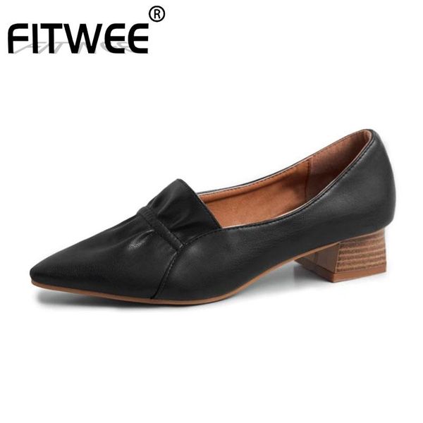 dress shoes fitwee 2021 women soft pumps pu leather office work retro simple casual pointed toe ruffles size 32-43, Black
dress shoes fitwee 2021 women soft pumps pu leather office work retro simple casual pointed toe ruffles size 32-43, Black