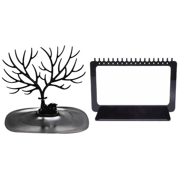 1 pcs deer tree rack display stand holder organizer (black) & 1x 18cm jewelry display rack acrylic rectangle earrings, Pink;blue
1 pcs deer tree rack display stand holder organizer (black) & 1x 18cm jewelry display rack acrylic rectangle earrings, Pink;blue