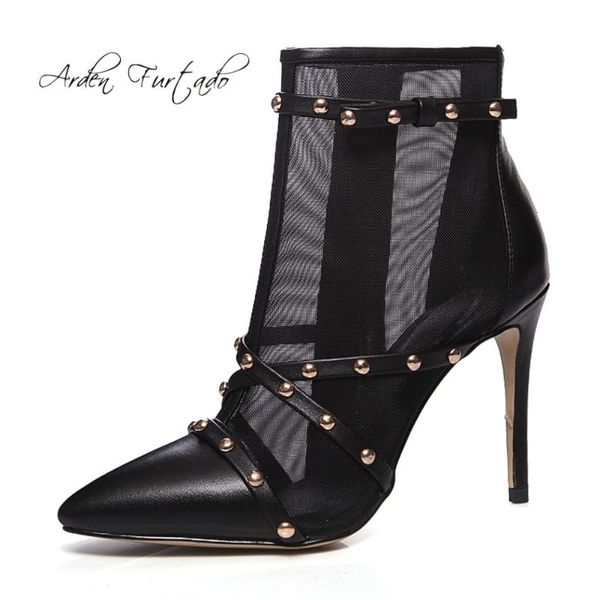 boots arden furtado 2021 spring autumn zipper stilettos heels rivets pointed toe air mesh genuine leather summer booties ladies, Black
boots arden furtado 2021 spring autumn zipper stilettos heels rivets pointed toe air mesh genuine leather summer booties ladies, Black