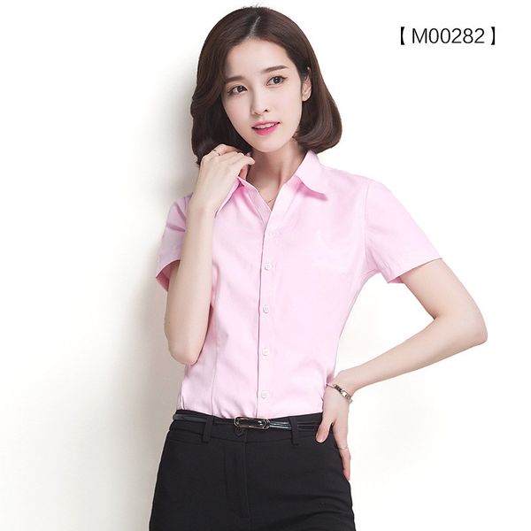 2020 brand new women's shirt v collar lapel female twill short sleeved shirt shirt for commuter, White
2020 brand new women's shirt v collar lapel female twill short sleeved shirt shirt for commuter, White