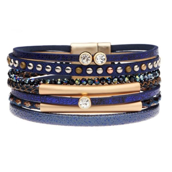 2020 fashion women multilayer bangle bracelet crystal beaded leather magnetic wristband drop shipping bracelets women, Black
2020 fashion women multilayer bangle bracelet crystal beaded leather magnetic wristband drop shipping bracelets women, Black