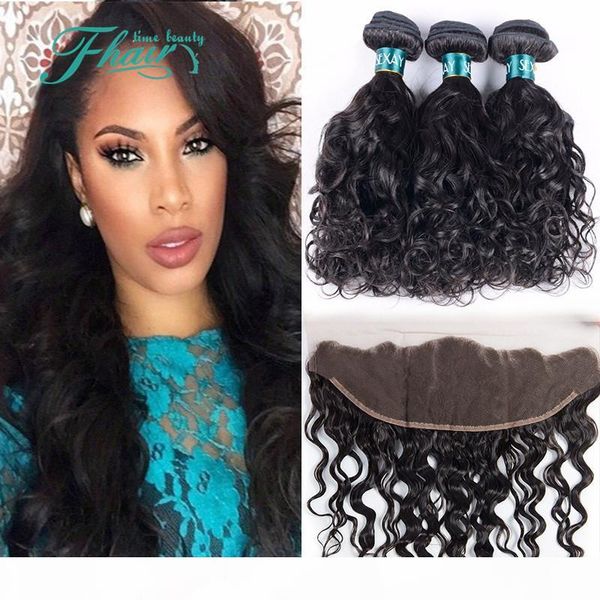 wet and wavy hair weaves with frontals 4pcs lot 13x4 full lace frontal with malaysian hair water wave 8"-30"inch ing, Black
wet and wavy hair weaves with frontals 4pcs lot 13x4 full lace frontal with malaysian hair water wave 8"-30"inch ing, Black