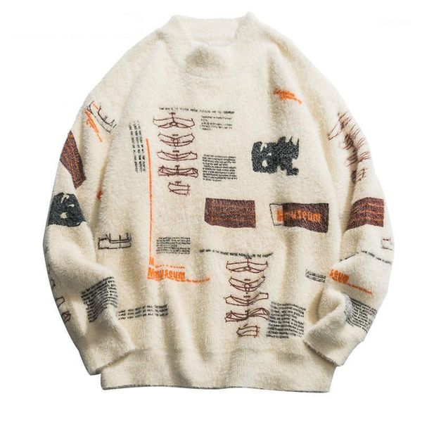 yiciya 2020 graffiti knitted pullover jumper sweaters streetwear hip hop casual long sleeve turtleneck knitwear sweater men 1, White;black
yiciya 2020 graffiti knitted pullover jumper sweaters streetwear hip hop casual long sleeve turtleneck knitwear sweater men 1, White;black