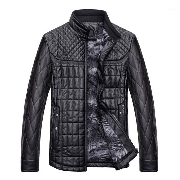 men's pu leather jacket new autumn and winter plus velvet stand collar leather jacket youth1, Black
men's pu leather jacket new autumn and winter plus velvet stand collar leather jacket youth1, Black