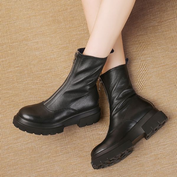 2021 new genuine plus size handcrafted cow leathe platform boots 2 black women's shoes znbi
2021 new genuine plus size handcrafted cow leathe platform boots 2 black women's shoes znbi