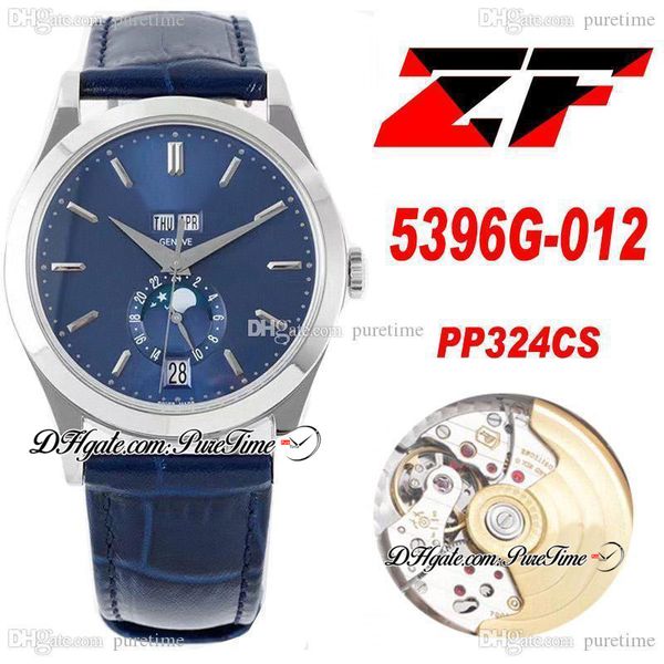 2022 zf annual calendar moonphase 5396g-012 a324 automatic mens watch steel case blue dial leather strap super edition puretime 324cs pp324s, Slivery;brown
2022 zf annual calendar moonphase 5396g-012 a324 automatic mens watch steel case blue dial leather strap super edition puretime 324cs pp324s, Slivery;brown