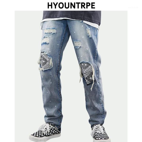 knee patchwork jeans for men hip hop casual biker taped zipper jean trousers denim pants new spring fashion streetwear joggers1, Blue
knee patchwork jeans for men hip hop casual biker taped zipper jean trousers denim pants new spring fashion streetwear joggers1, Blue