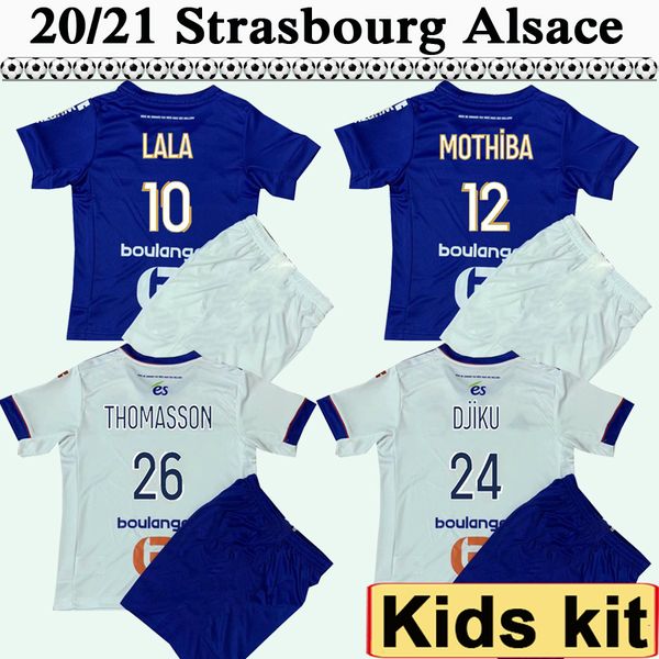 20 21 rc strasbourg alsace kids kit soccer jerseys new sissoko djiku lala mothiba thomasson home blue away white child football shirt, Black
20 21 rc strasbourg alsace kids kit soccer jerseys new sissoko djiku lala mothiba thomasson home blue away white child football shirt, Black