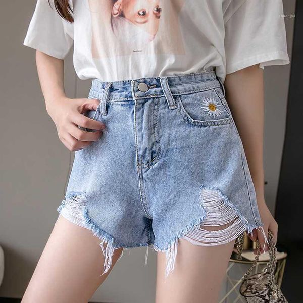 women's jeans 2020 new embroidery small daisies high waist was thin and ripped wide-leg pants edges1, Blue
women's jeans 2020 new embroidery small daisies high waist was thin and ripped wide-leg pants edges1, Blue