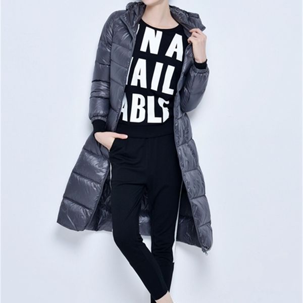 2021 new long coat female hooded down jackets women feather jacket thick warm women's windbreaker winter parka 719o, Black
2021 new long coat female hooded down jackets women feather jacket thick warm women's windbreaker winter parka 719o, Black