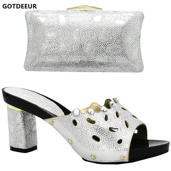 sliver color women shoes and bag set in italy high heel shoes and bag set decorated with rhinestone nigerian, Black
sliver color women shoes and bag set in italy high heel shoes and bag set decorated with rhinestone nigerian, Black