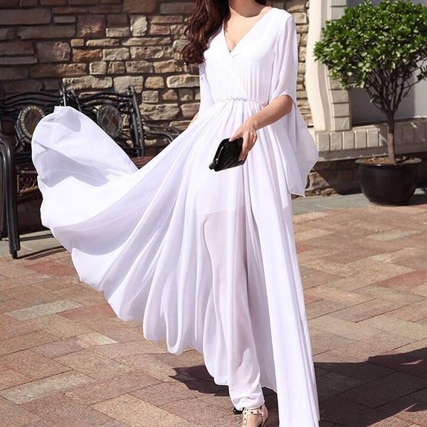 2019 summer temperament vestido slim chiffon long white beach bodycon dress women deep v-neck black dress ropa de mujer 3xl, Black;gray
2019 summer temperament vestido slim chiffon long white beach bodycon dress women deep v-neck black dress ropa de mujer 3xl, Black;gray