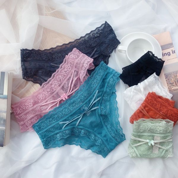 fashion japanese and korean girls' underwear cotton crotch mesh lace bow triangle women's underwear hollowed out, Black;pink
fashion japanese and korean girls' underwear cotton crotch mesh lace bow triangle women's underwear hollowed out, Black;pink