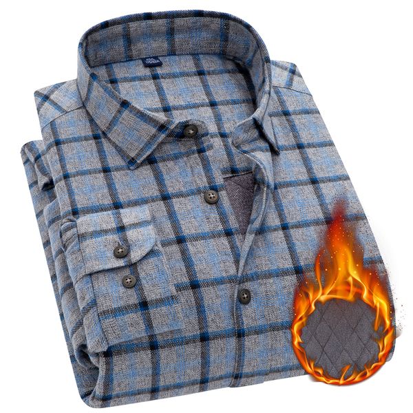 2021 new brand winter double-layer warmth 100% cotton thick casual business long sleeve wool liner soft men plaid shirt 2r20, White;black
2021 new brand winter double-layer warmth 100% cotton thick casual business long sleeve wool liner soft men plaid shirt 2r20, White;black