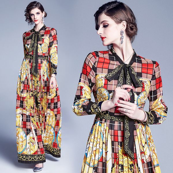 2021 new women vintage style flower plaid maxi spring autumn bow collar wrist sleeve slim retro fashion long es e3lx, Black;gray
2021 new women vintage style flower plaid maxi spring autumn bow collar wrist sleeve slim retro fashion long es e3lx, Black;gray