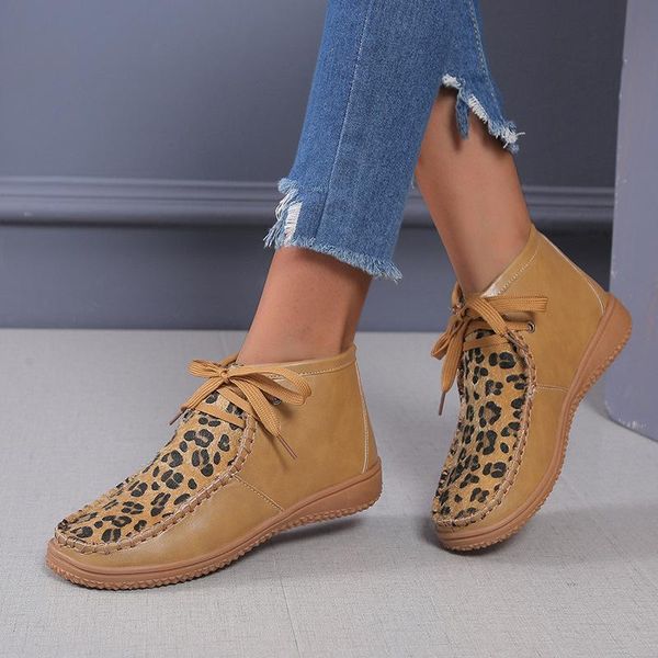 leopard women ankle boots roman flats autumn women shoes vintage non-slip lace up sewing winter boots ladies botines mujer 2020, Black
leopard women ankle boots roman flats autumn women shoes vintage non-slip lace up sewing winter boots ladies botines mujer 2020, Black