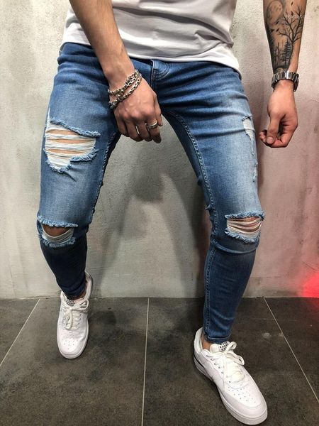 2020 men's jeans new hole slim trousers denim elastic skinny cotton male male pencil pants men clothing men fashion1, Blue
2020 men's jeans new hole slim trousers denim elastic skinny cotton male male pencil pants men clothing men fashion1, Blue
