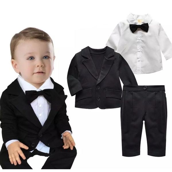 new baby boy clothes gentleman baby clothing set shirt with tie+ coat+pant newborn baby clothes y200323, White
new baby boy clothes gentleman baby clothing set shirt with tie+ coat+pant newborn baby clothes y200323, White