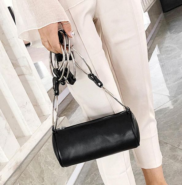 fashion creative luxury women bags metal round ring pu leather baguette cylinder package clutch female messenger bags handbag
fashion creative luxury women bags metal round ring pu leather baguette cylinder package clutch female messenger bags handbag